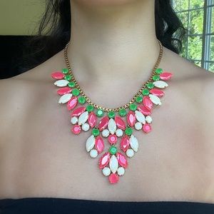Kate Spade, necklace. Green, Pink, White. Gold chain